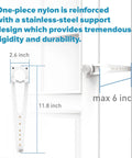 Adjustable Cat Door Latch With Stabilizer Blocks Sneaky Pups Or Jumping Kids From Litter Boxes, 11.8 inch nylon design.