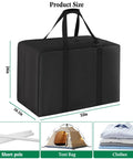 Heavy Duty Tent Storage Bag With Padded Handles, Waterproof 600D Oxford, Black, 32x16x24 Inches, showing size and uses