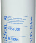 Rugged Spin On Fuel Filter With Built In Water Separator visible, 10 micron rating, designed for diesel engines, twist drain feature