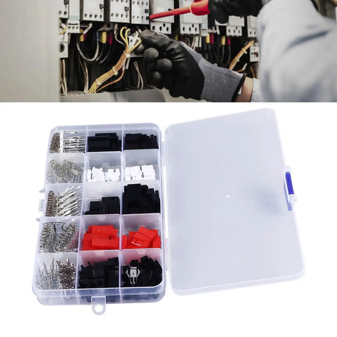 60 Piece RC Connector Kit With 2.54mm Male And Female Connectors ABS Terminals in storage box for model aircraft wiring