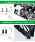350 Piece Computer Screw Kit With Universal Motherboard Standoffs Set Dope For DIY PC Build And Repair includes screws for motherboards and fans.