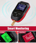 Digital Vacuum Gauge For HVAC And Refrigeration Pros, Micron Vacuum Gauge Tester With 11 Units, Real Time Pressure Readings During System Evacuation, Easy Readout For Tracking Vacuum Changes With A Vacuum Pump For Dehumidification, black red handheld