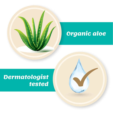 Illustration of organic aloe and dermatologist tested symbols for Intuition Go Disposable Razor For Sensitive Skin With BuiltIn Moisturizing Aloe Bar 4Fold Pivoting Head Womens Travel Razor Easy One Step Shave Ideal Stocking Stuffer