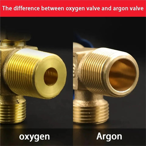 Pure Copper Argon Cylinder Valve Switch For Gas Welding Gear With QF-2 Oxygen Safety Fine Tooth Coarse Tooth Settings National Standard Full Compliance Bottle Cap Included oxygen and argon valve thread comparison