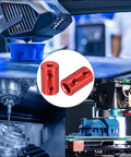 Rigid Shaft Coupler 3mm To 6mm L20mm By D12mm Aluminum Alloy Pro Grade Joint Connector Set in red for 3D printers and CNC machines