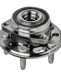 Front view of 4 Piece Front And Rear Wheel Bearing Hub Assembly Replacement For Chevy Malibu 2013 2015 Impala 2014 2017