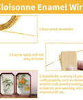 Dual Color Cloisonne Wire Set 20m Gold and Silver 0.3mm Thick Wire With 1mm Diameter Jewelry Making Tools Kit Uses