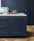 Gold Cabinet Pulls 10 Pack Five Inch Square Drawer Handles Stainless Steel Kitchen Hardware on navy cabinets