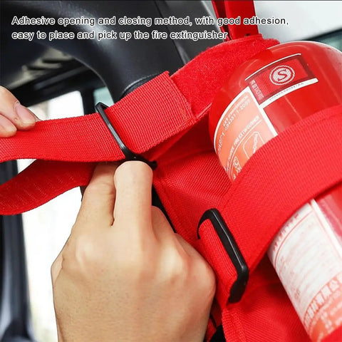 Rig Ready Adjustable Fire Extinguisher Holder Roll Bar Strap Bracket Secure Mount With American Flag Design Compatible With Jeep Wrangler Cj Jk Tj Jl Jlu Red Waterproof Nylon Grip