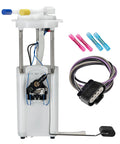 Chevrolet Tahoe 1998-2000 V8 5.7L Electric Fuel Pump Assembly Plug And Play Direct Fit Replaces 19179597 For GMC Yukon 1998-2000 V8 5.7L And Escalade 1999-2000 V8 5.7L OE Grade Replacement, showing complete assembly with wiring harness and connectors.
