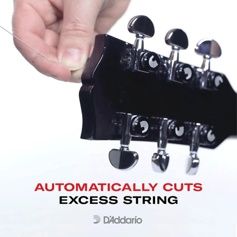 Auto Trim Locking Guitar Tuners Six In Line Black No Slip Locking For Fast And Easy String Changes And Precise Tuning trims excess string