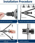 Installation steps for Rivet Nut Kit With 300 Pcs Metric And SAE Rivet Nuts M3 Through M12 And 8-32 Through 1/4-20 In 304 Stainless Flat Head Nutserts