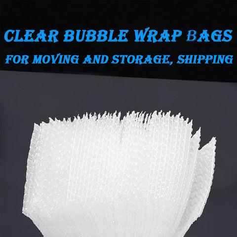 Clear Double Wall Bubble Pouches 6 By 8 Inch 200 Pack Cushioning Bags For Moving And Shipping Fragile Dishes Glassware Plates Premium Protective Packing Wrap