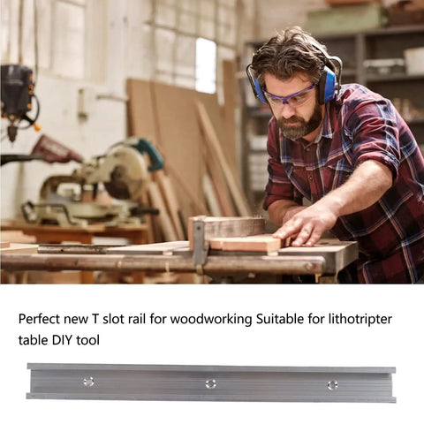 Beefy Aluminum T Slot Track Fixture For Woodworking Tables With Smooth Sliding Channel And No Fuss Easy Install Router Table Jig