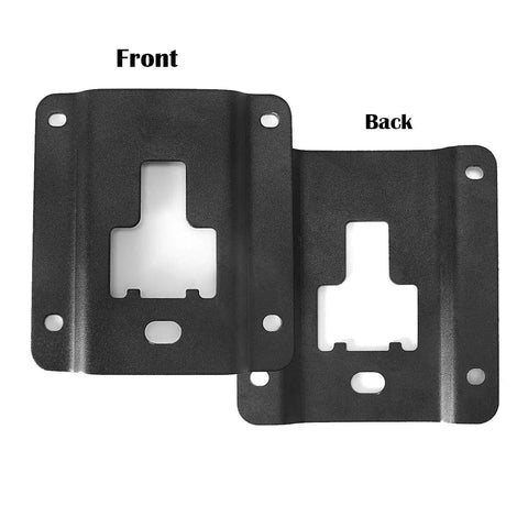 Heavy Duty Truck Bed Cargo Tie Down Brackets Plates For Ford F150 F250 F350 showing front and back views with mounting holes.