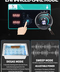 Control panel of Huge 37.5L Ultrasonic Cleaner With 720W Power for deep cleaning engine parts and tools.