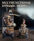 Metal 3D Puzzle Mechanical Model Kit With Morse Telegraph Theme Steampunk DIY Industrial City Build Wireless 2 4G Link Receiver, gear detail