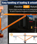Heavy Duty Wall Mount Jib Crane With 660 Lb Capacity And 121 Cm Reach All Steel Construction Electric Hoist Holder
