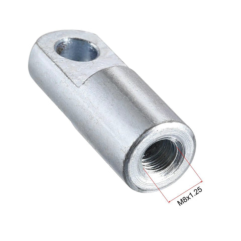Air Cylinder Rod Clevis End I Type Connector With M8x1.25 Female Thread And 42mm Length, Beefy Alloy Construction, Pneumatic System Accessory, Pack Of 2, For Industrial Machinery And DIY Projects. Alloy clevis end with M8x1.25 thread