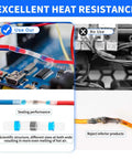 Image showing 1118 Piece Waterproof Solder Seal Wire Connectors Kit with heat-resistant features for automotive wiring.