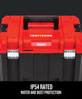 VersaStack Deep Tool Box Lockable 17 Inch Organizer with Removable Tray and IP54 Water Dust Protection, top view