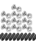 10 Super Tight Fit Replacement End Caps For Speed Rope Jump Ropes With Easy Tool Free Install And Enhanced Safety Gear Perfect For Gym, Clubs, Schools, Or Home Workouts Accessory Kit, 10-pack, black and silver