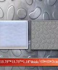 Two Piece Concrete Molds For Walkways And Paths DIY Plastic Square Stamps For Flagstone Casting Concrete Paver Molds For Garden Paths