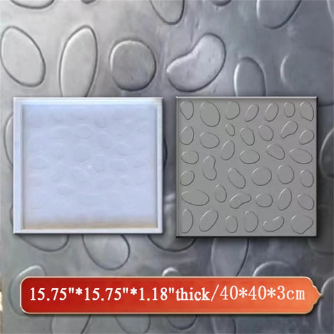 Two Piece Concrete Molds For Walkways And Paths DIY Plastic Square Stamps For Flagstone Casting Concrete Paver Molds For Garden Paths