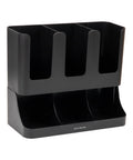 Cup And Condiment Station For Countertop Coffee Bar 13 Inch Organizer With 6 Compartments For Cups Lids Packets And Accessories