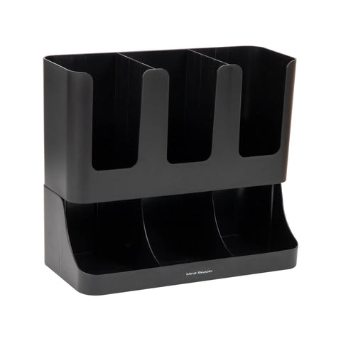 Cup And Condiment Station For Countertop Coffee Bar 13 Inch Organizer With 6 Compartments For Cups Lids Packets And Accessories