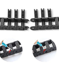 39.3 Inch Open Type Drag Chain Carrier Cable for CNC Router and 3D Printer R18 internal 10x11mm, installation process shown