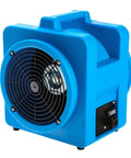 Beast 8 Inch Axial Blower Air Mover With 1100 CFM High Pressure Mini Industrial Fan 1/3 HP Sealed Motor in blue case