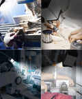 Badass Magnetic Work Light With Smooth Bend Tube 1600 Lumen Ip66 Waterproof Led Machine Lamp illuminating CNC machine tasks.