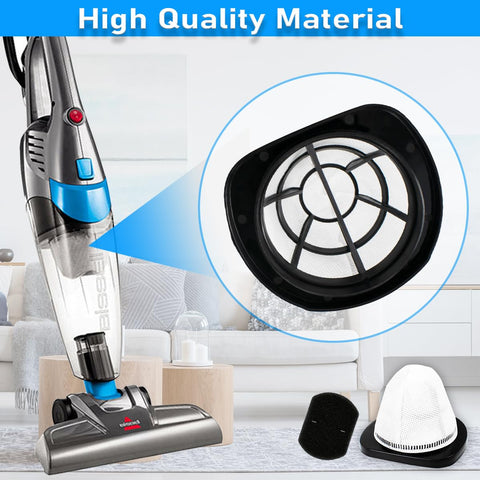 Vacuum with 2030 Vacuum Filter Pack For 2030B 2030J 2030K 2030L 2030U 3346 And 3346W, filters displayed alongside.