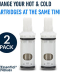 Moen 1224 Replacement Cartridge 2 Pack For Tub Shower And Two Handle Faucets, Aftermarket Brass 1224B And Plastic Valve Cartridges, Easy Install