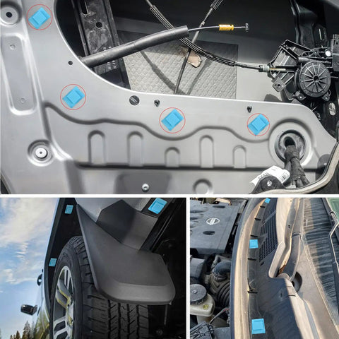 Rocker Panel Fender Flare Clip Kit With Sealer And Rivet Fasteners Nylon DIY Friendly Clip Set for Hyundai and Kia SUVs installation view