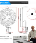 Electric Range Burner Element Replacement Set MP22YA For Whirlpool Kenmore Maytag Norge And More with size dimensions