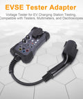 Pro Level EVSE Diagnostic Adapter For Hassle Free Charging Station Simulations with voltage tester and universal 4mm socket.