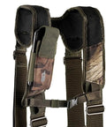 Camo Tool Belt With Suspenders From Original Series 85035 Heavy Duty Pro Grade Construction Belt and Mossy Oak ripstop details.