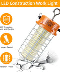110W LED Work Light With 16500 Lumens And 5000K Daylight, IP67 Waterproof Beefy Portable Construction Light in rugged stainless steel guard