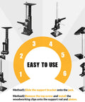 Image showing Get Your Kicks On With This Badass Cabinet Jack Duo Lifting Up To 330 Lbs Adjustable for easy manual lifting.