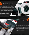 Dust Free Wall Groove Cutter With 9000 RPM Motor, 4800W Copper Wire Power featuring dual cooling and laser alignment features