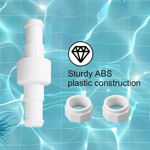 Pool Cleaner Hose Ball Bearing Swivel Replacement With Nuts For Polaris D20 180 280 380 480 PRO And 3900 Sport Accessories Parts Durable ABS Connector Easy Install Leak Free Performance, ABS swivel and nuts