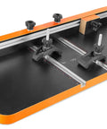 Drill Press Table With Adjustable Fence And Stop Block For Expanded Work Surface, 24 By 12 Inch Platform Fits All Drill Press Series