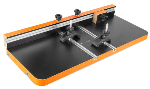 Smooth Rolling Five Speed Benchtop Drill Press Packing A Beefy 2.3 Amp Motor And Sturdy Cast Iron Base upgrade table with clamps and measurement scale.