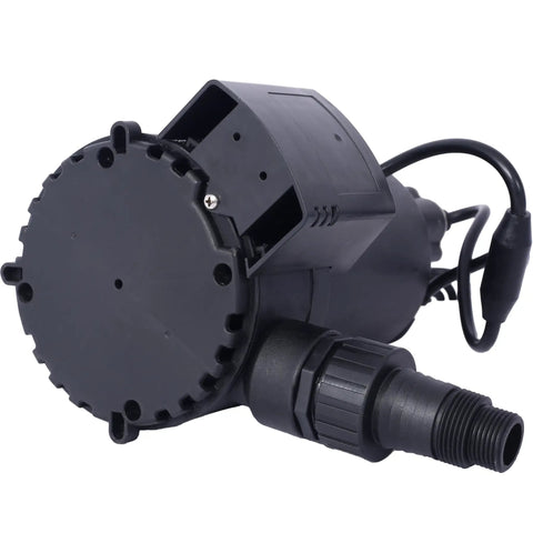 No Sweat One Third Horsepower Submersible Water Pump with rugged strainer base, black plastic design for drainage tasks.