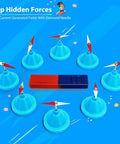 Magnet Set For Kids With Bar Magnets, Horseshoe Magnets, U Shaped Magnets, Iron Filings, And Compass, STEM Educational Toys shown.