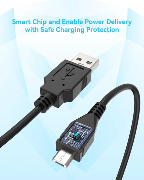 Top Notch 5V AC Power Adapter Charger For Snap On Tools Diagnostic Thermal Imager Model EETH300 showing USB and micro USB ends