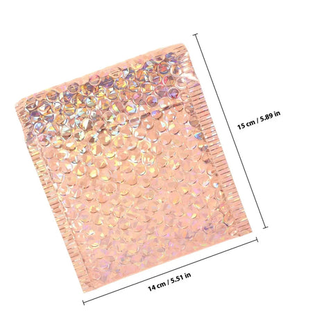 Rose Gold Self Seal Bubble Mailers 15x13cm 20 Pack Durable Adhesive Shipping Bags Protective Envelopes for Mailing