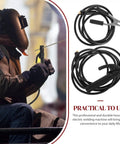 Snazzy Mm² Welding Holder And Ground Clamp Kit With 9.8 Ft X 6.6 Ft Cables, showing welding tools in use.